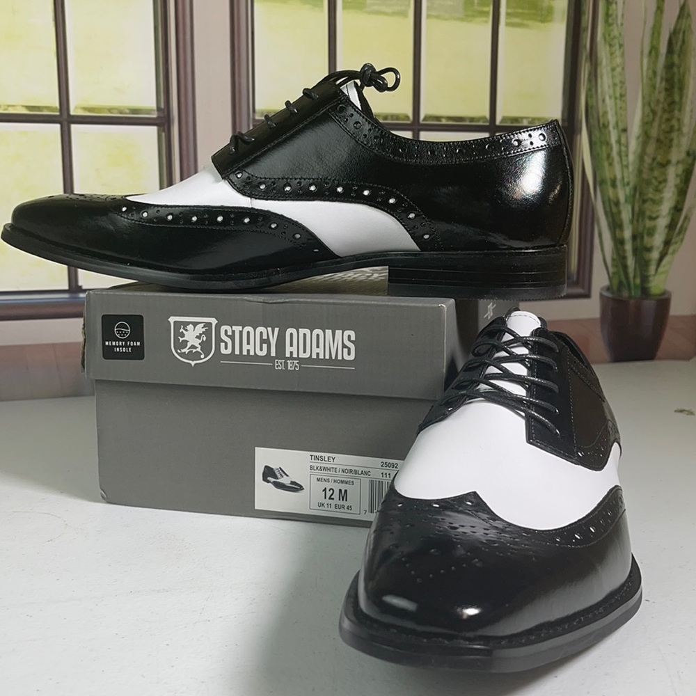 Stacy Adam’s Blk/White / Noir/Blanc
